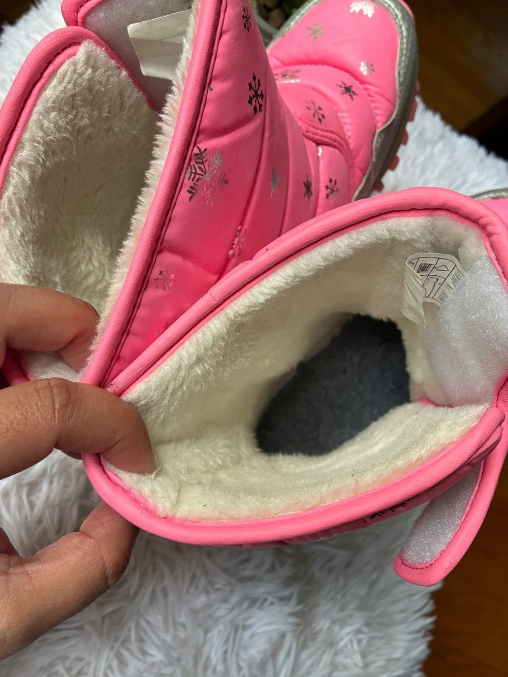 COGA Pink Snowflake Winter Boots